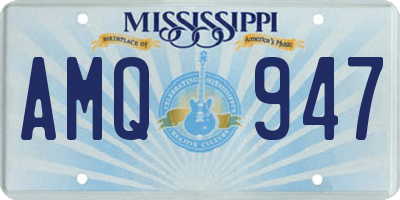 MS license plate AMQ947