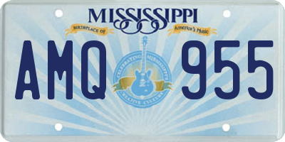 MS license plate AMQ955
