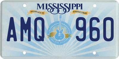 MS license plate AMQ960