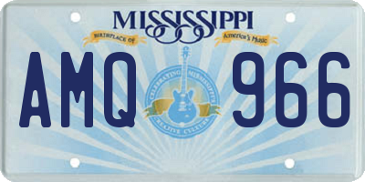 MS license plate AMQ966