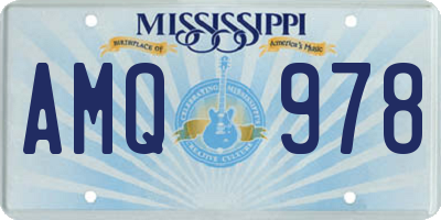 MS license plate AMQ978