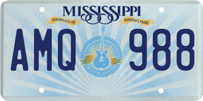 MS license plate AMQ988