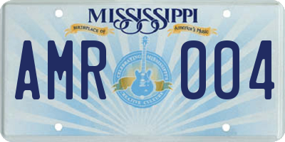 MS license plate AMR004