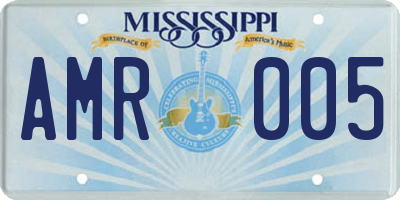 MS license plate AMR005