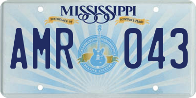 MS license plate AMR043