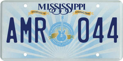 MS license plate AMR044