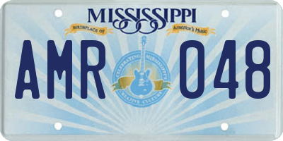 MS license plate AMR048