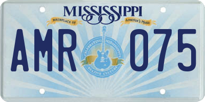 MS license plate AMR075