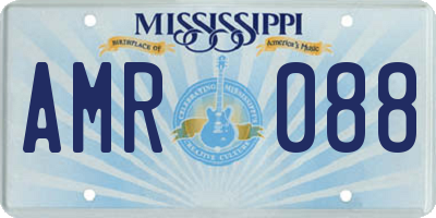 MS license plate AMR088