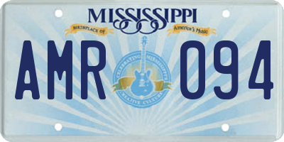 MS license plate AMR094