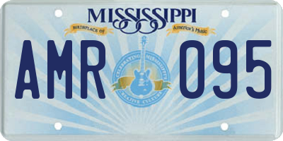 MS license plate AMR095