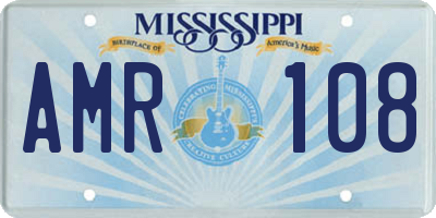 MS license plate AMR108