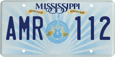 MS license plate AMR112