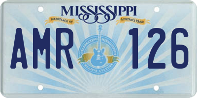 MS license plate AMR126