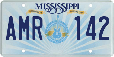 MS license plate AMR142