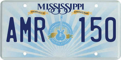 MS license plate AMR150