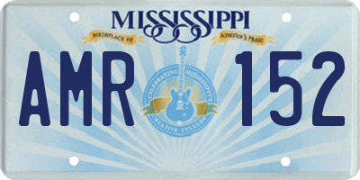 MS license plate AMR152