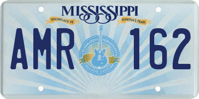 MS license plate AMR162