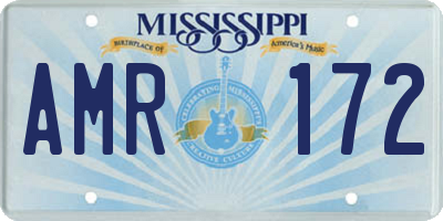 MS license plate AMR172