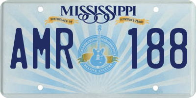 MS license plate AMR188