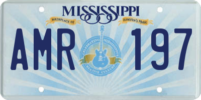 MS license plate AMR197