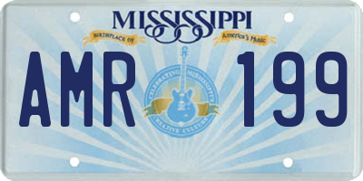 MS license plate AMR199