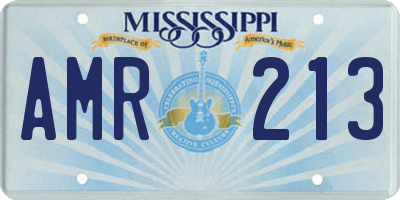 MS license plate AMR213