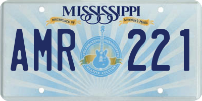 MS license plate AMR221