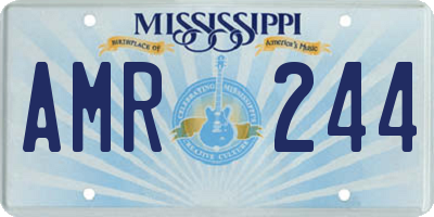 MS license plate AMR244