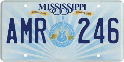 MS license plate AMR246
