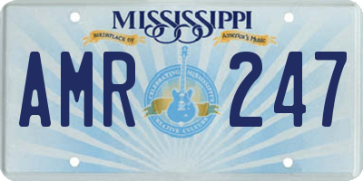 MS license plate AMR247