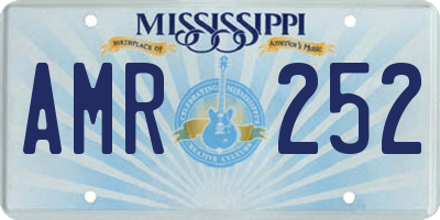 MS license plate AMR252