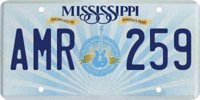 MS license plate AMR259