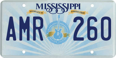 MS license plate AMR260