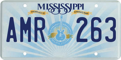 MS license plate AMR263