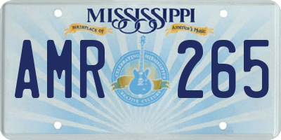 MS license plate AMR265