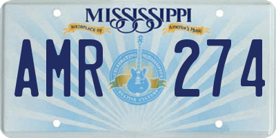 MS license plate AMR274
