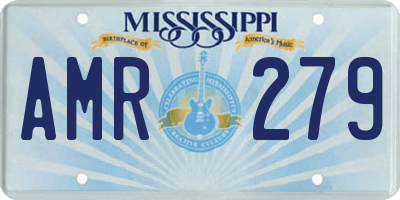 MS license plate AMR279