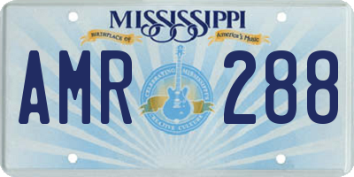 MS license plate AMR288