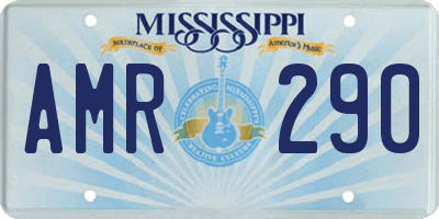MS license plate AMR290
