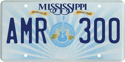 MS license plate AMR300
