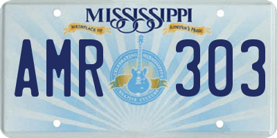 MS license plate AMR303