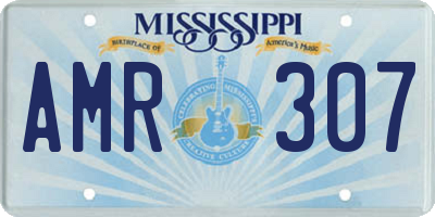 MS license plate AMR307