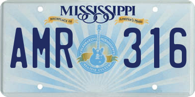 MS license plate AMR316