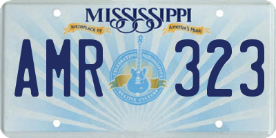 MS license plate AMR323