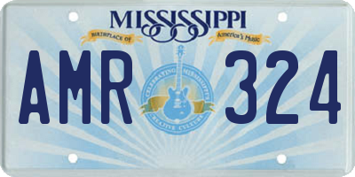 MS license plate AMR324