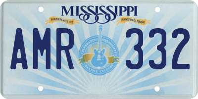 MS license plate AMR332