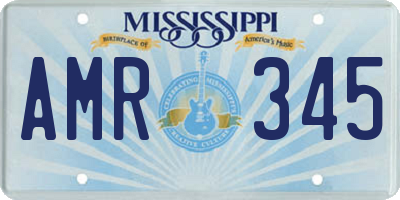 MS license plate AMR345