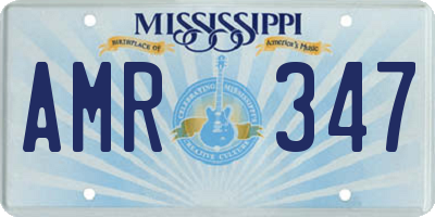 MS license plate AMR347