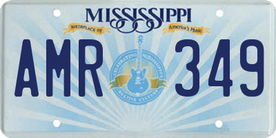 MS license plate AMR349
